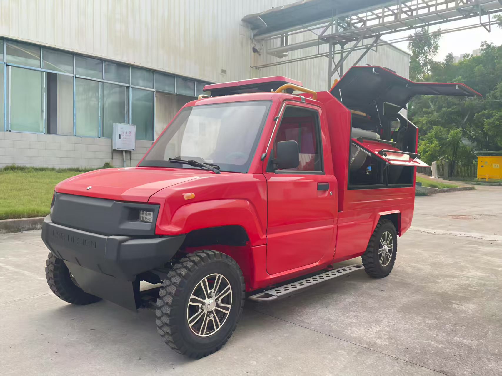 Kepiye carane mbukak dheweke mbukak teknologi mini truk truk geni kanthi risiko geni ing komunitas, parkir lan mall?